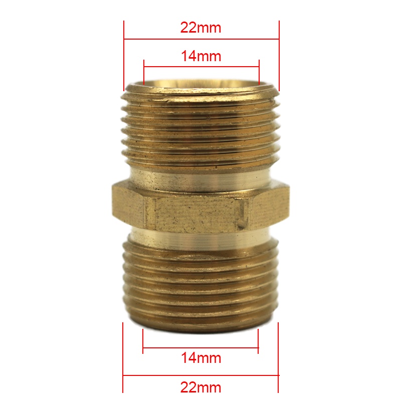 M22/14mm 15mm Male Thread Hose To Hose Connector Coupler For Garden ...