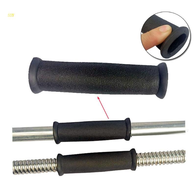 Boosteady Thick Bar Dumbbell Grips - 2" Outer Diameter, Non-Slip Rubber Sleeves For Barbell & Dumbbell Handles