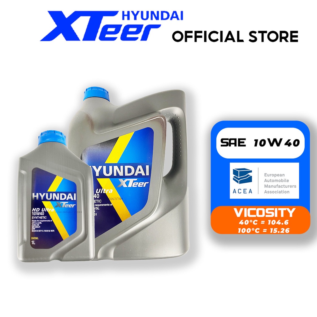 Hyundai XTEER HD Ultra 10W40 Synthetic (Diesel) | Shopee Malaysia