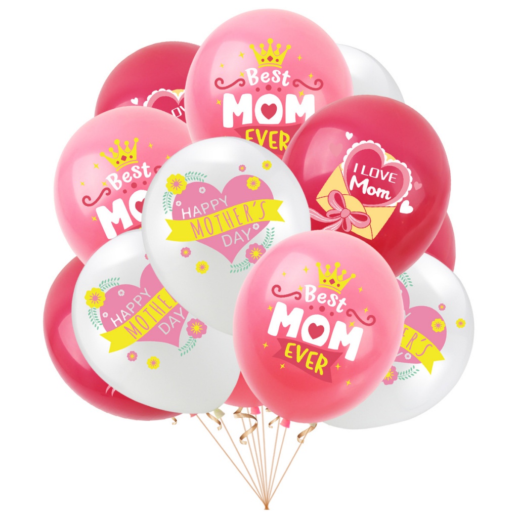 12Inch Mother's Day Balloon Mother's Day Theme Party Balloon Mother's