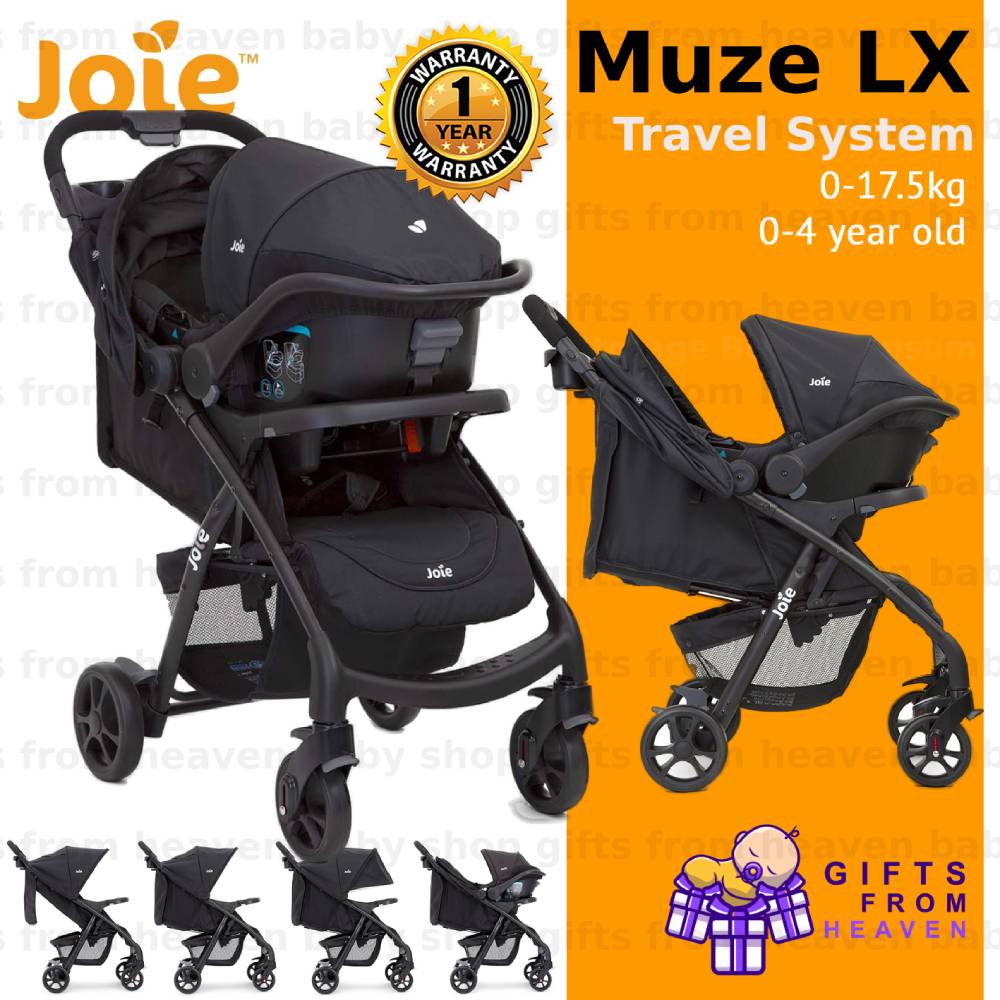 Joie 2pc Muze LX Travel System - Coal