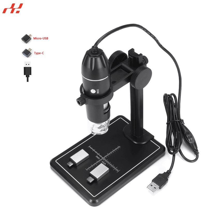 Professional 3 in 1 USB Digital Microscope 1600X 8 LEDs 2MP Electronic