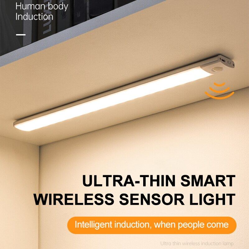 3 Colors Motion Sensor Led Night Light 10/20/30/40/50/60/80/100cm Ultra ...