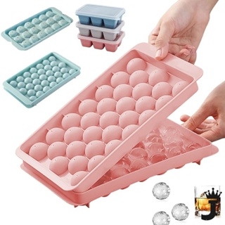 1pc Ice Cube Tray, Silicone Ice Maker With Lid, Portable Plastic 2 Layers  54 Grids Ice Cube Tray, Large Capacity Freezer Storage Container For  Whiskey, Cocktail, Beverages
