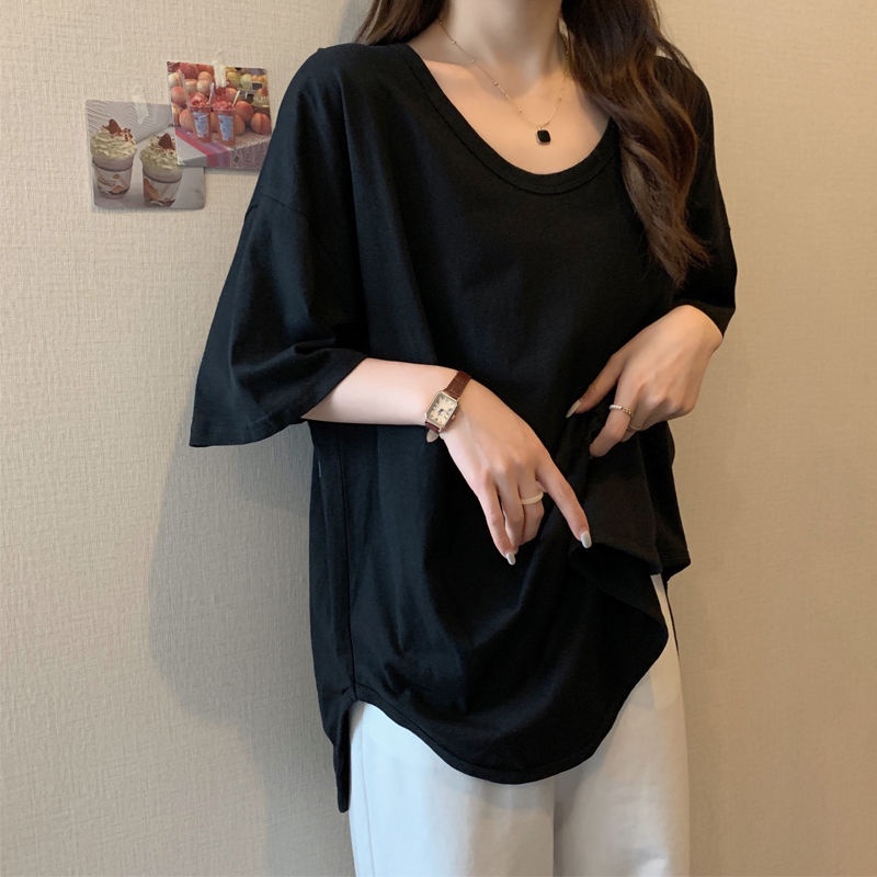 【Tshirt Oversized】(150kg Could Wear) Oversize Women Round Neck Short ...