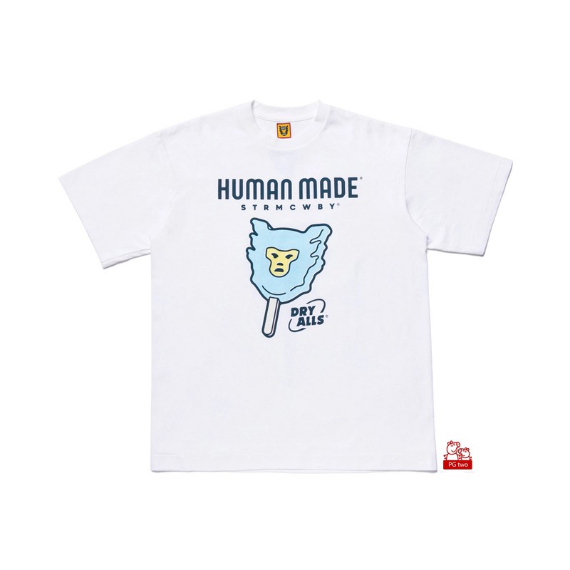 Human Made x Reo Sano Tee co-branded cartoon polar bear, dolphin ape