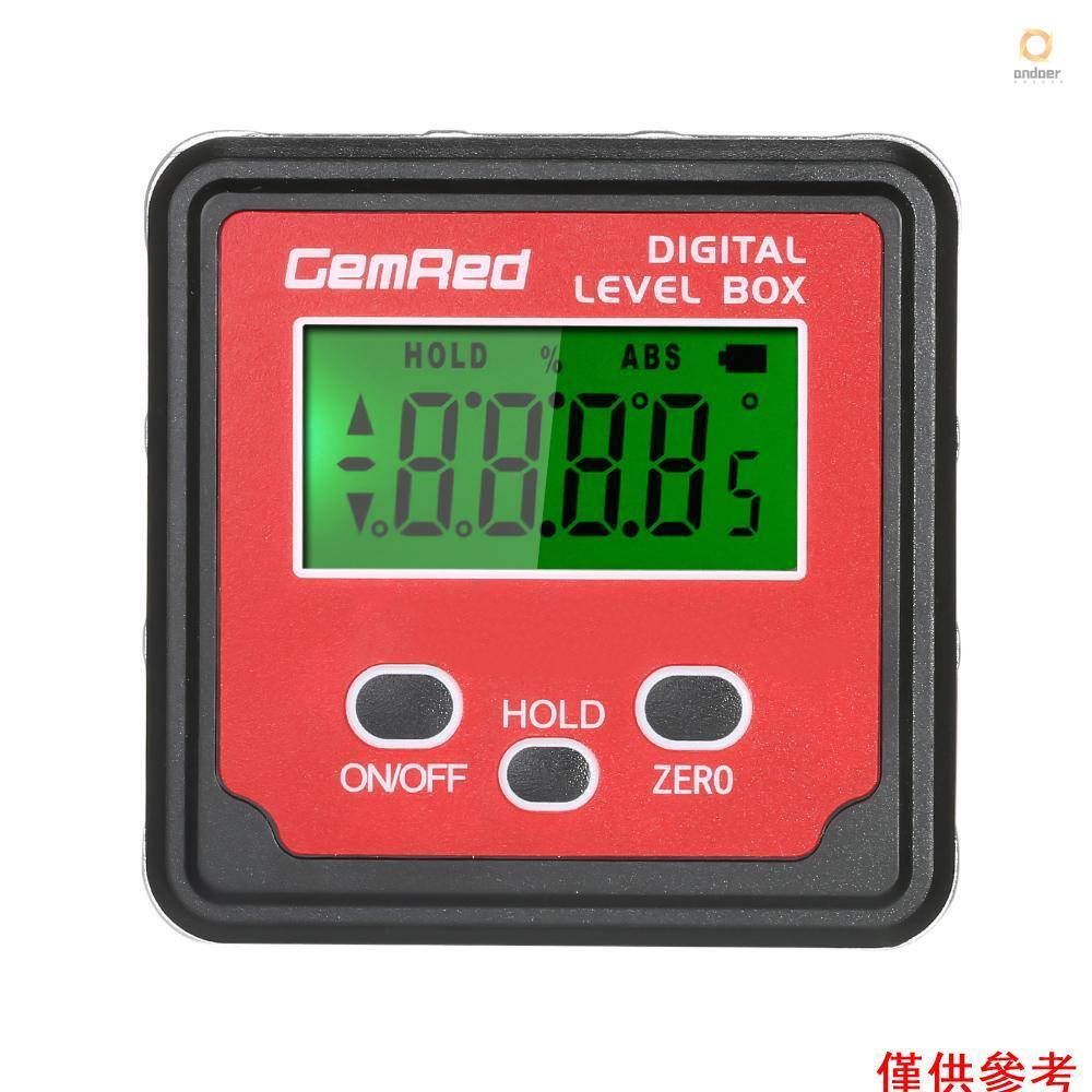 GemRed Level Box Angle Gauge Digital Angle Finder Inclinometer Level ...