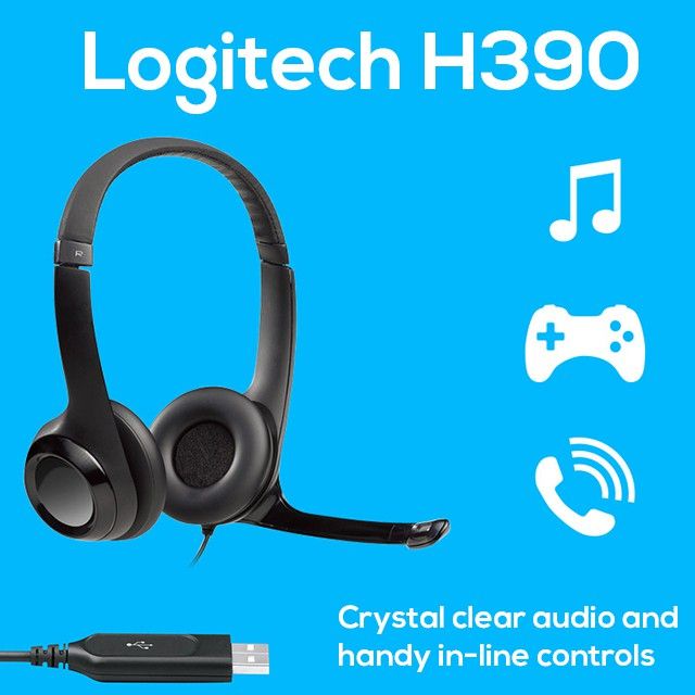 Logitech H390 USB Computer Headset Shopee Malaysia