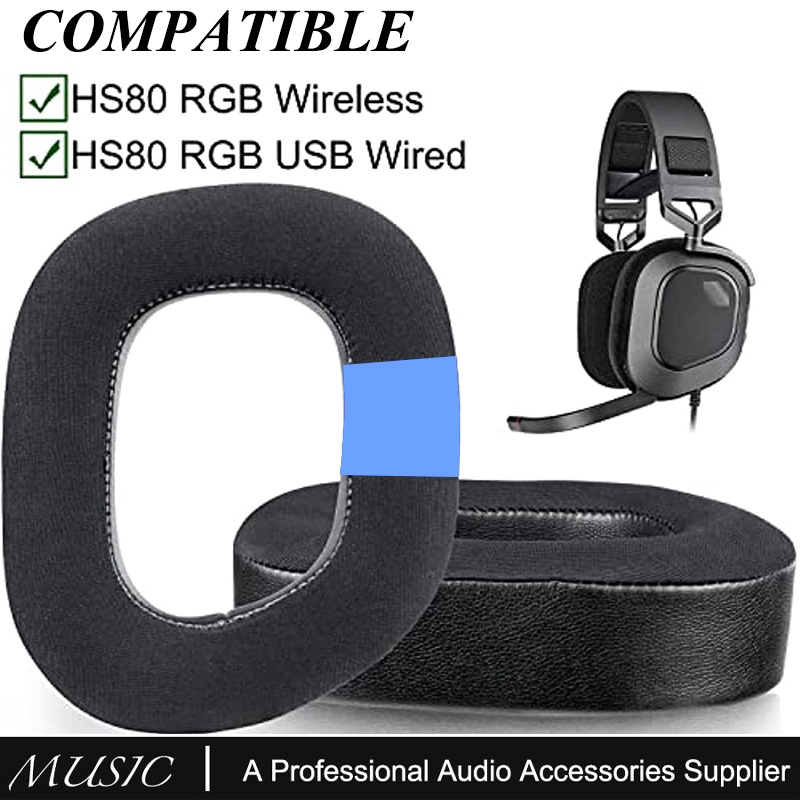 Replacement Gel Earpads for Corsair HS80 RGB USB Wired / HS 80 RGB ...