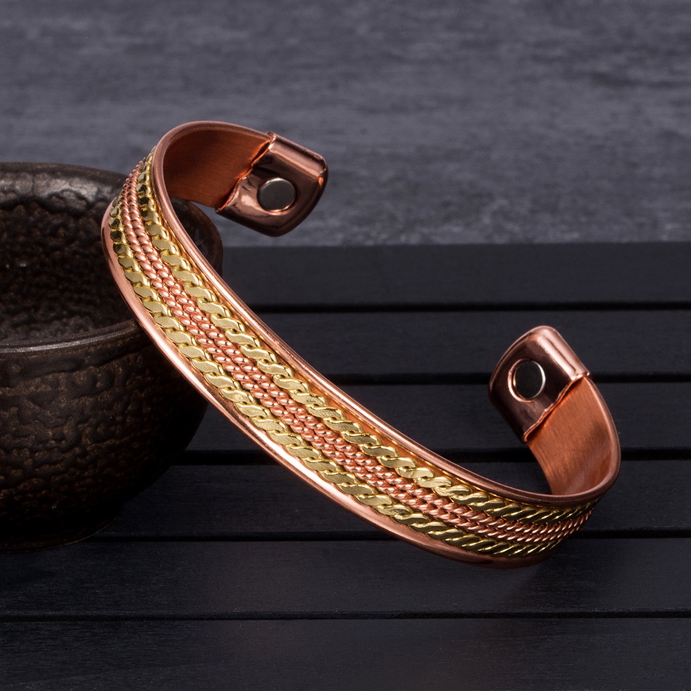 Twisted Pure Copper gelang terapi 11mm terapi Arthritis tenaga manfaat