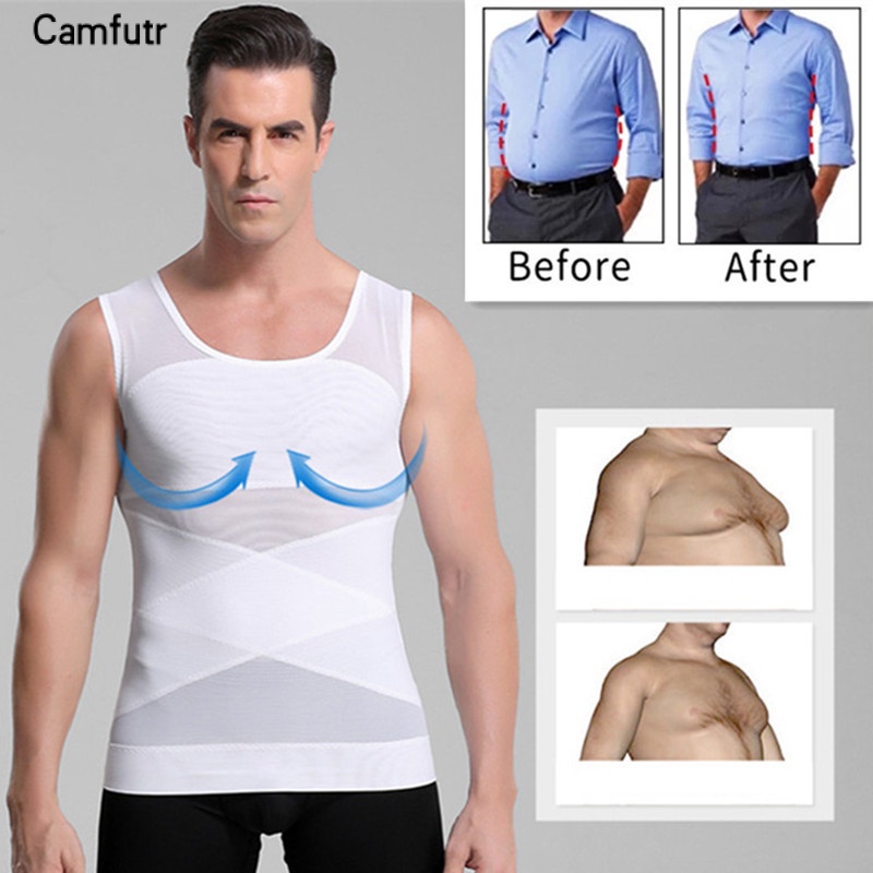 Gilet De Compression Minceur Pour Homme - Correcteur De Posture, Slim Fit, Tailles S-3XL