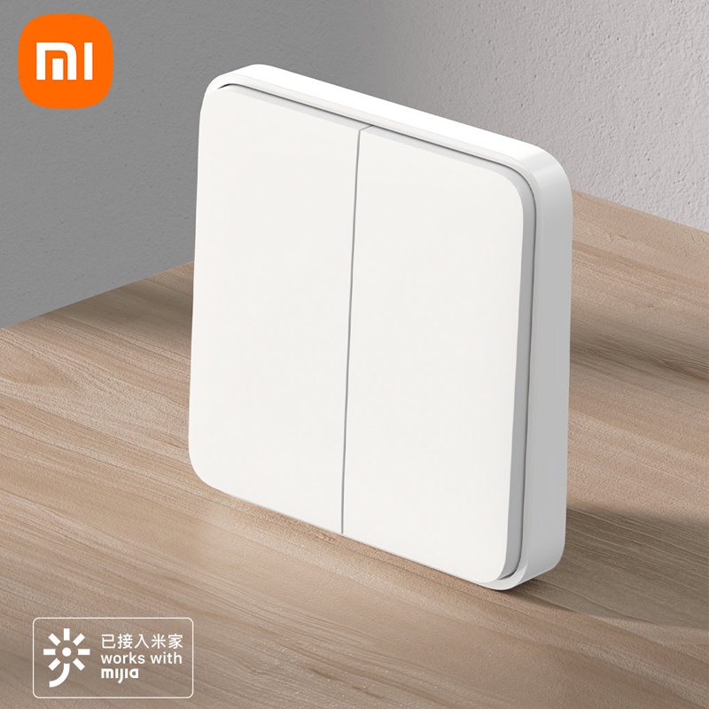 Xiaomi Smart Wireless Switch Double Keys No-wiring Long Endurance Free ...
