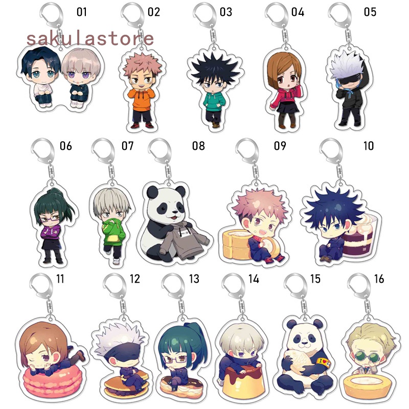 Jujutsu Kaisen Cosplay Key Chains Two sided Keychain Acrylic Pendant ...