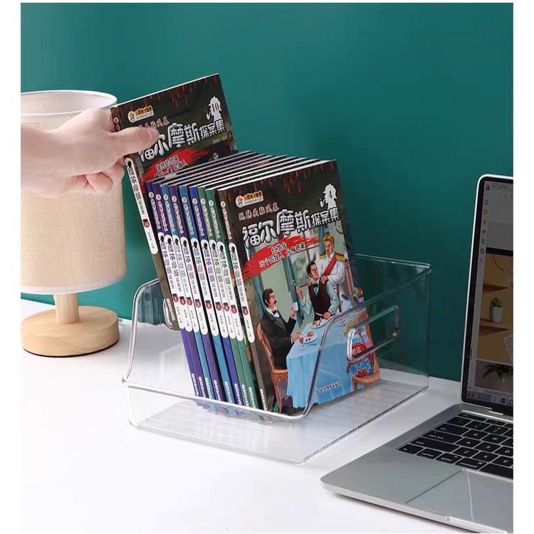 R&C Multipurpose Transparent Book Storage Box Acrylic Container ...