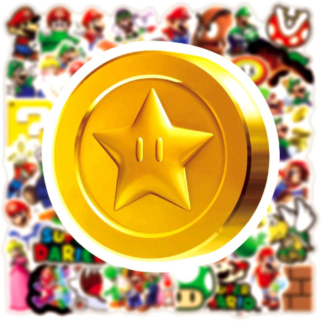 SUPER MARIO 100 pcs Waterproof Non Repeating Stickers Pack [B] | Shopee ...