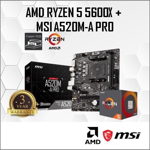 msi a520m a pro ryzen 5 5600gt