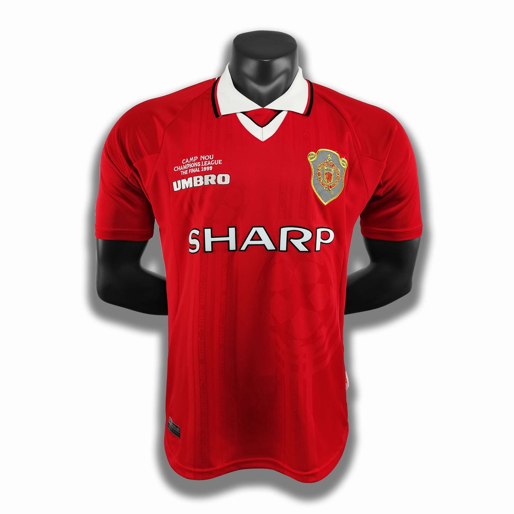 MU Home Champions' League Final Retro Jersey 9899 Vintage Football