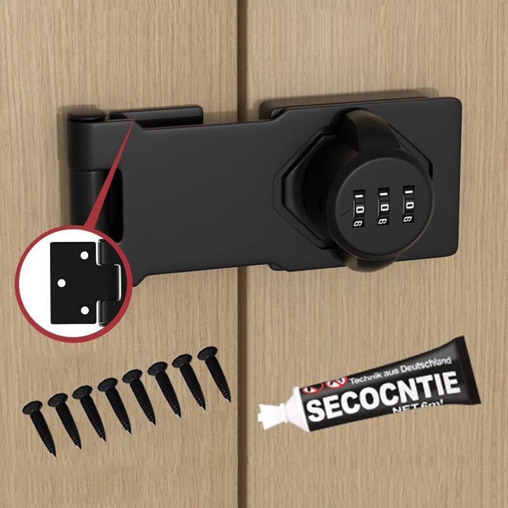 Password Locks NoPunching Combination Lock Keyless Sliding