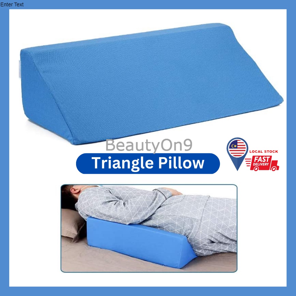 READY STOCK Elderly Bedridden Triangle Wedge Pillow Patient Back ...