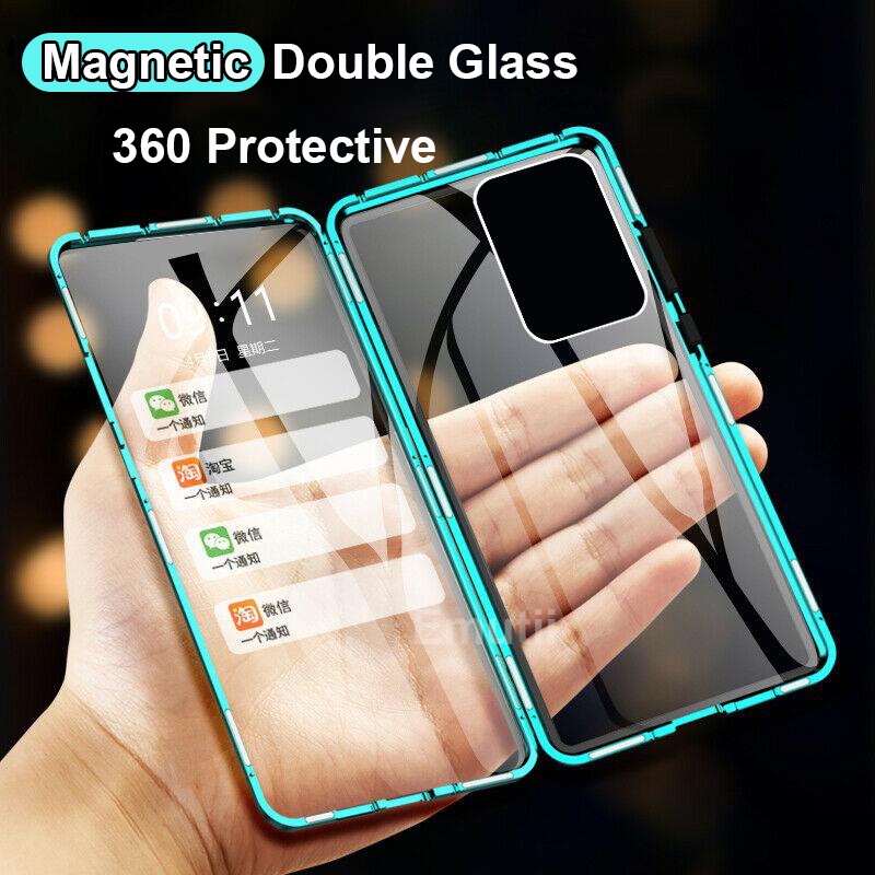 For Honor 90 5G Magnetic Adsorption 360° Protection Tempered Glass Case  Cover