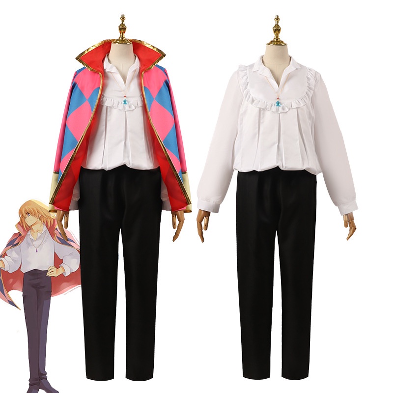 Howl Cosplay Howl Moving Castle Cosplay Costume Howl Cloak Red Diamond ...