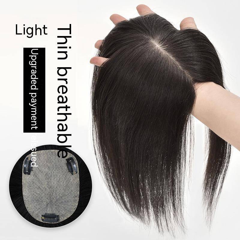 100% Human Hair Partial Hair Lightweight Wig Hair Topper Hair Piece for ...