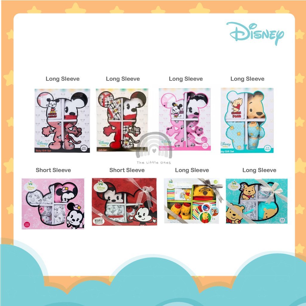 Disney Baby Gift Set 5 pcs for baby 06 months (Long / Short Sleeve