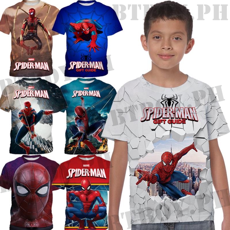 Marvel Spider man T-shirt for Kids boys Breathable and comfortable ...