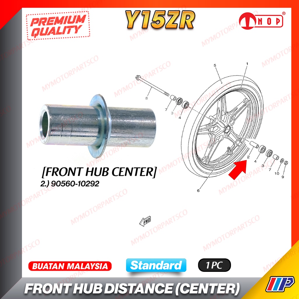 Y15ZR/Y16ZR COLLAR BUSHSTANDARD [FRONT/REAR KANAN/SPROCKET LUAR/DALAM