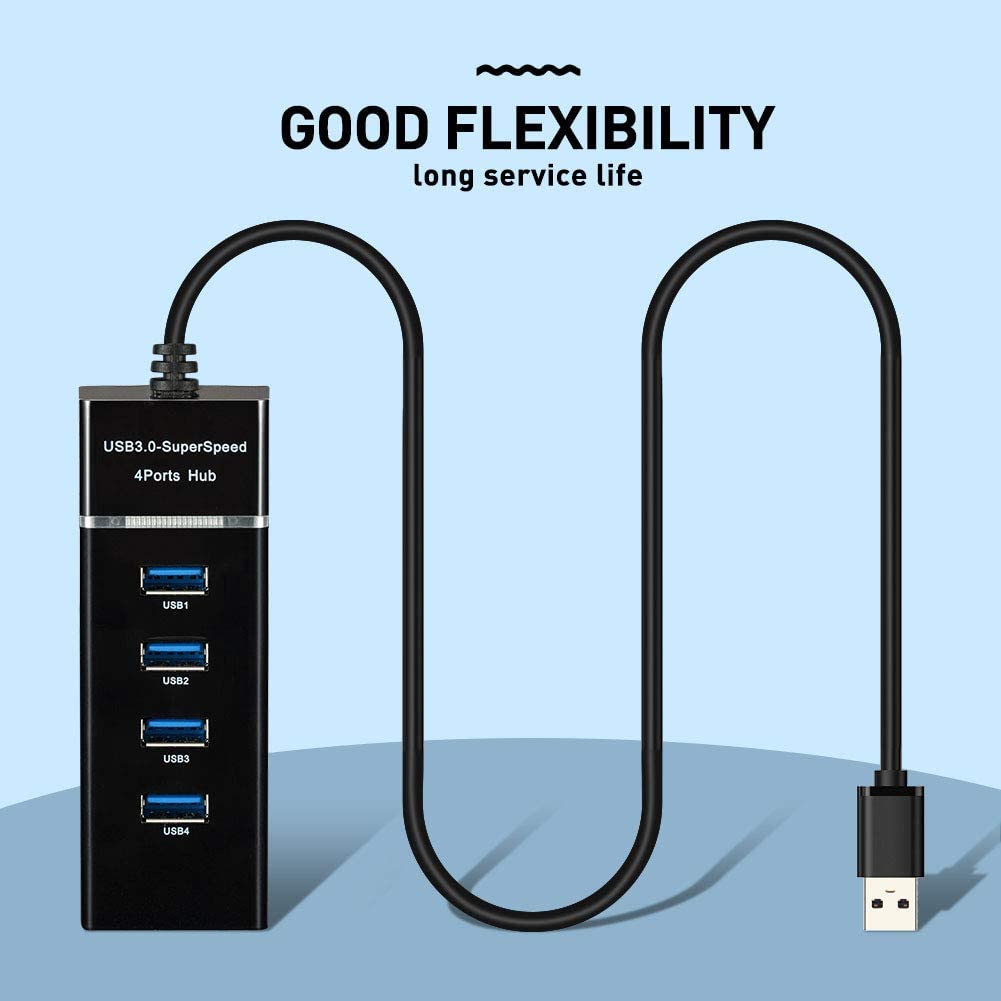 Multi USB Hub 3.0 Extension Cable Splitter Port Hub Extender 4 Port ...