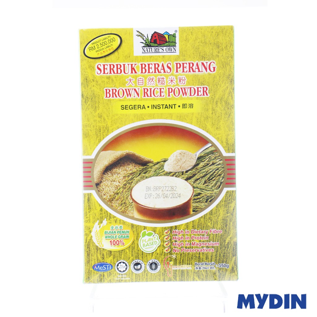 Nature's Own Instant Brown Rice Powder (350g) Shopee Malaysia