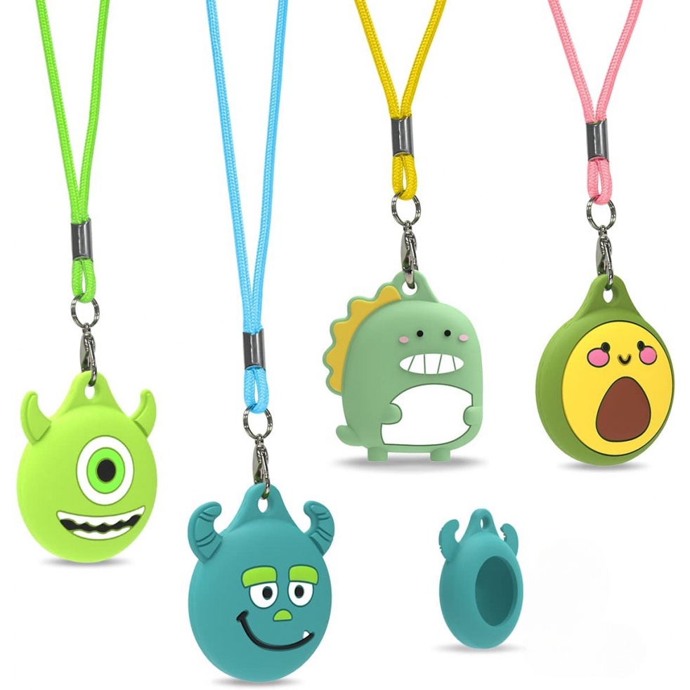 AirTag Kids Necklace, Cartoon Kid AirTag Necklace Adjustable Hidden