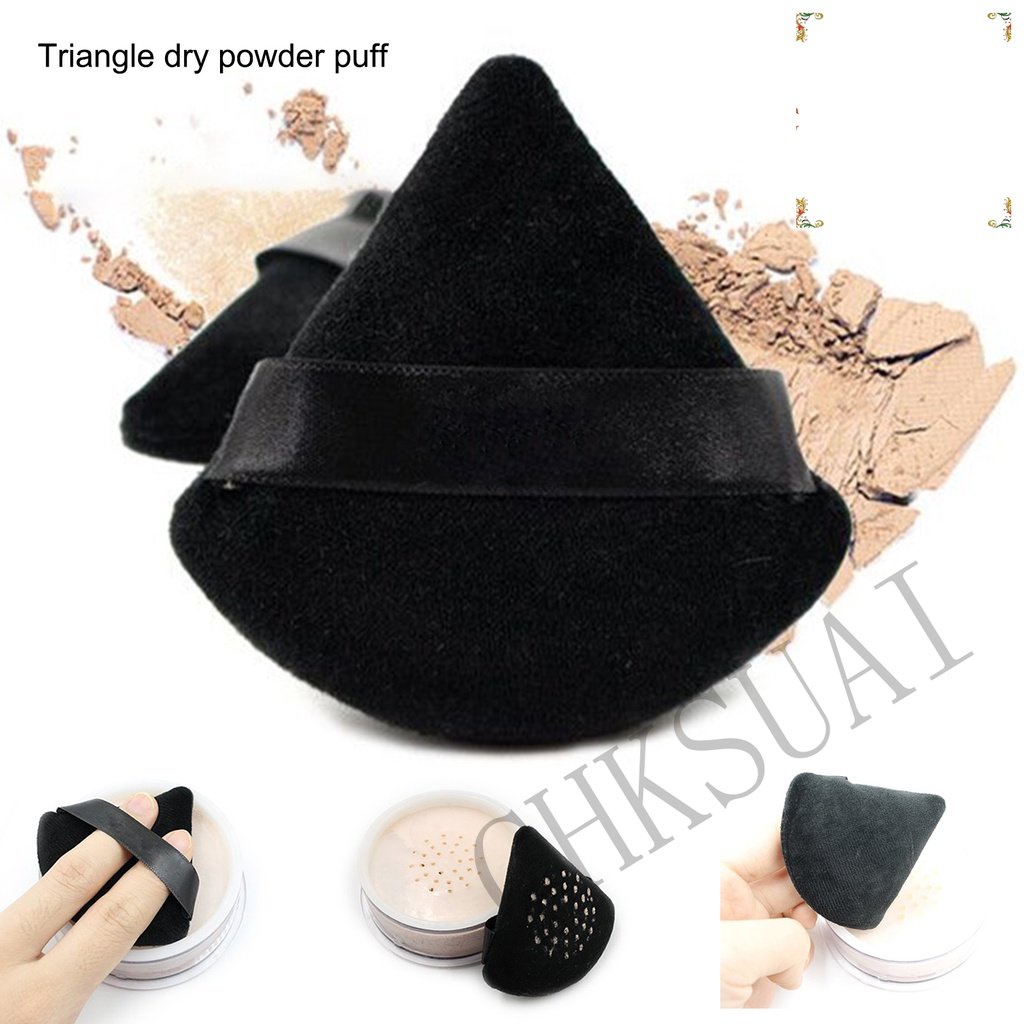 Triangle Shape Powder Puff Washable Mini Cosmetics Soft Cotton Face