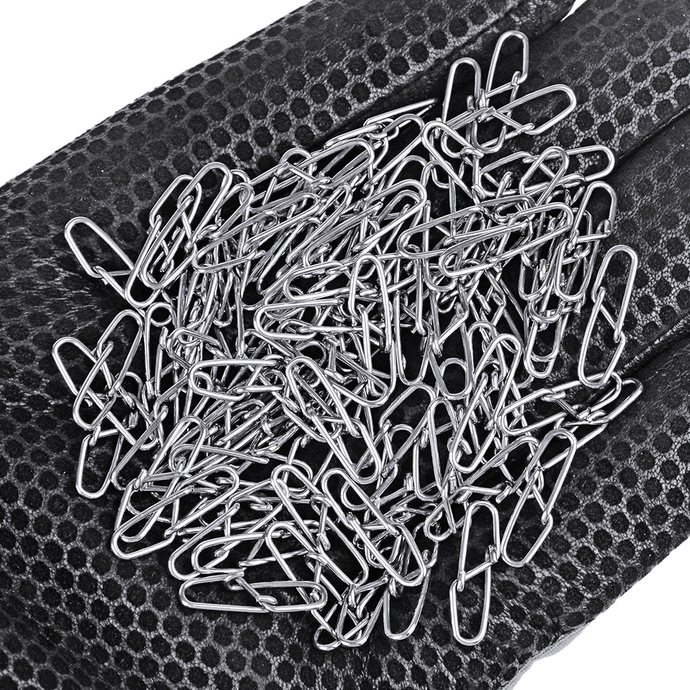 CREEKMOON 100pcs Diamond Snap Fishing Barrel Swivel Safety Snap 12mm-28 ...
