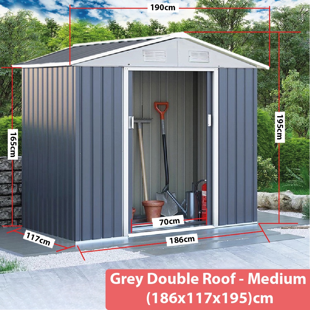 Garden Storage Outdoor Metal Shed Large Backyard Storage Laman Setor ...