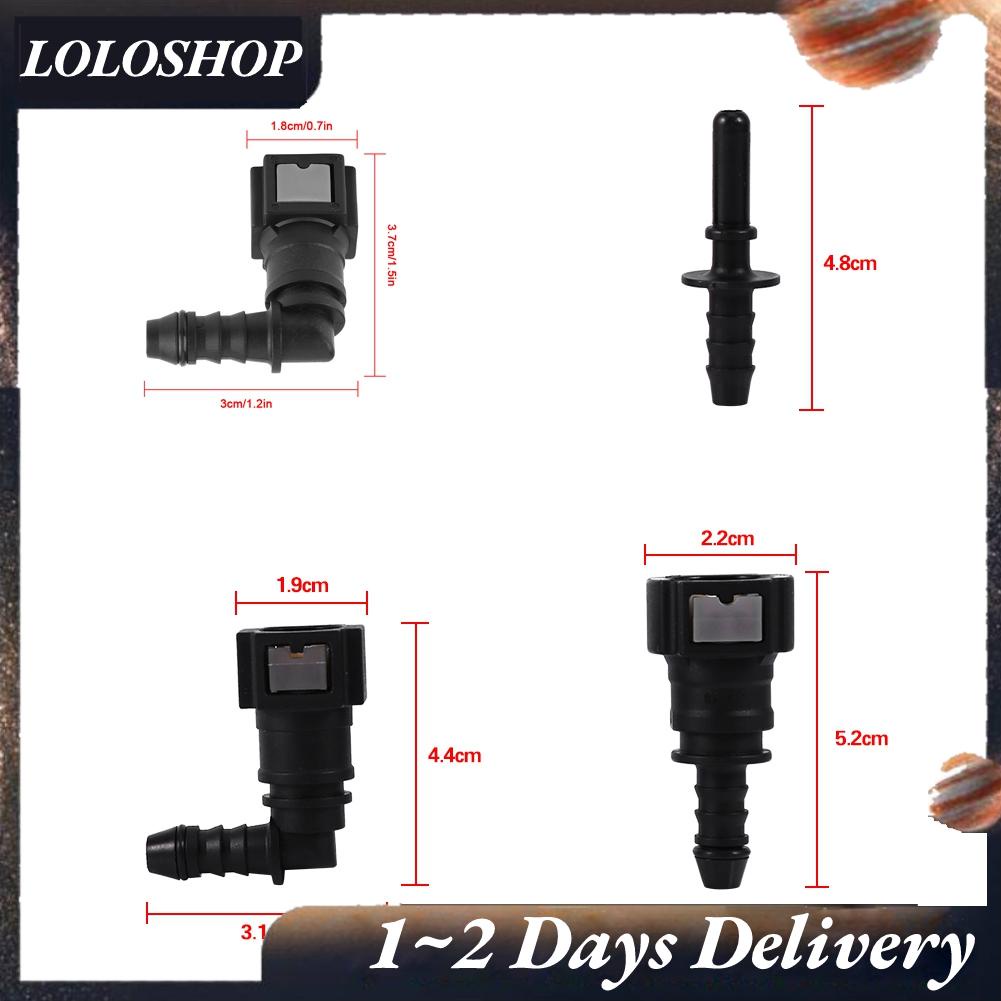 X AUTOHAUX 10 Connettori Rapidi Maschio Per Tubo Carburante - 7,89mm ID6 - Adatti Per Tubo Nylon 6mm E Gomma 7-8mm
