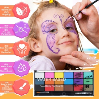 ucanbe 20 colors face body painting