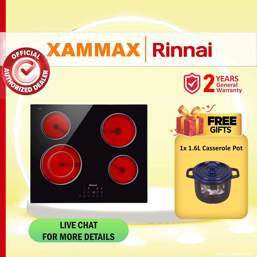 Rinnai RB-6024E-CB - 4 Zones Ceramic Electric Hob / Rinnai Hob ...