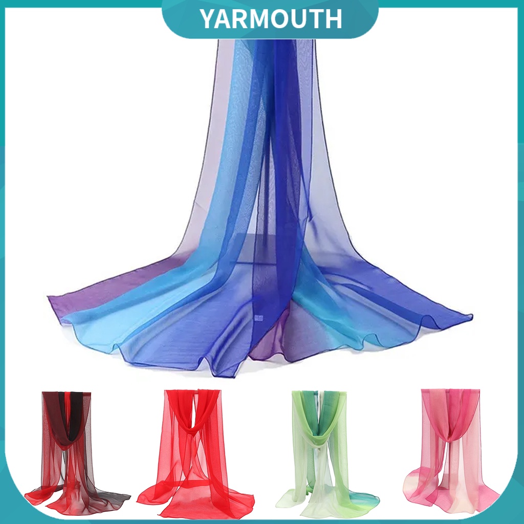 YYR--Sunscreen Ultrathin See-through Rectangle Chiffon Scarf Summer ...