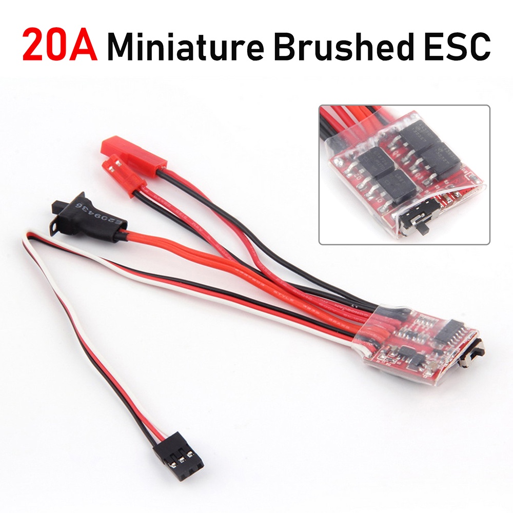 20A ESC 30A Brushed ESC RC ESC 2KHz Forward Reverse for 1/16 1/18 ...