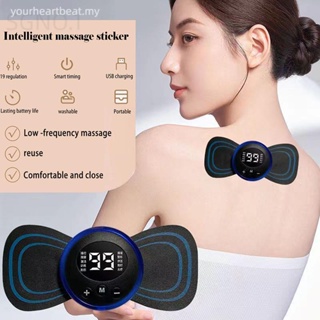 Portable Mini Rechargeable Neck Massager, Cervical Massage Stimulator  Stickers Physiotherapy Instrument Muscle Relief Pain