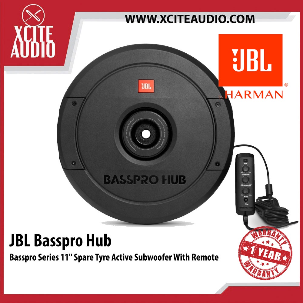JBL BassPro Hub 11" Spare Tyre Active Subwoofer With Remote Controller ...