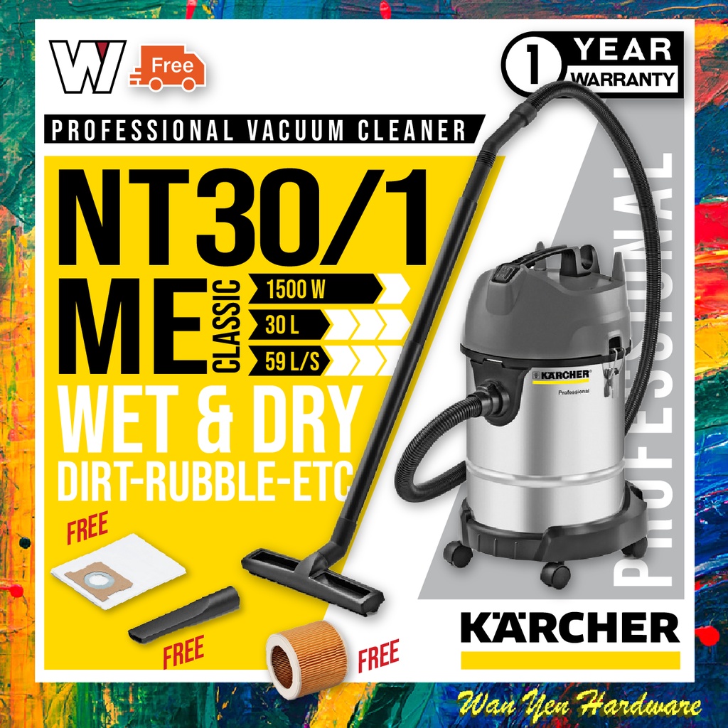 Karcher Wet And Dry Vacuum Cleaner Nt30 1 Me Classic Shopee Malaysia