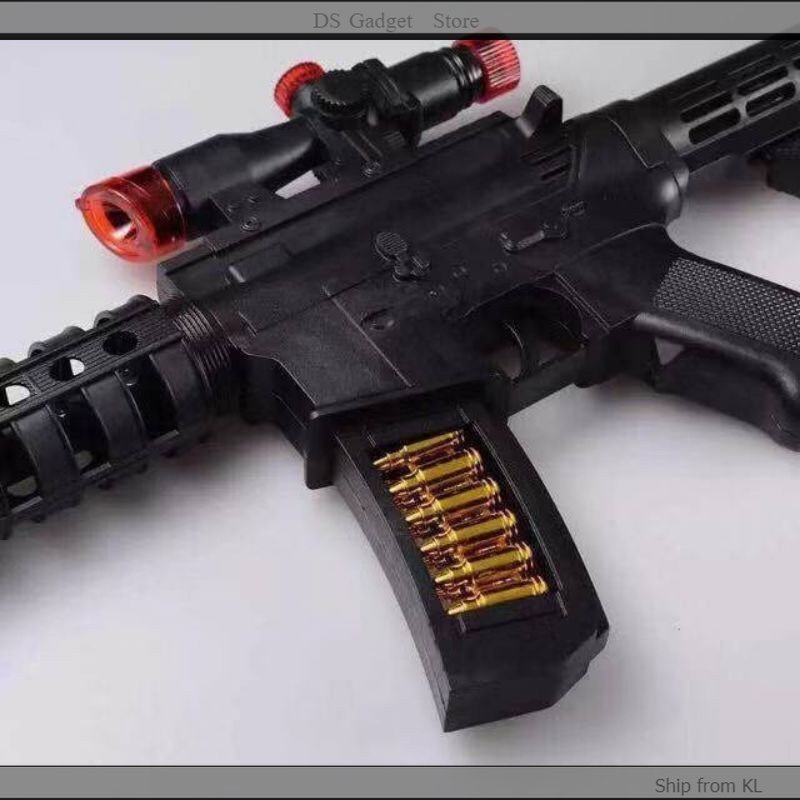 Machine Gun with Flash Light,Infrared Ray And Sound Effects For Kids ...