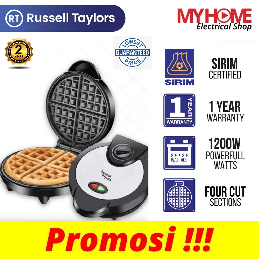 Russell Taylors WM25 Belgian Waffle Maker with Temperature Control
