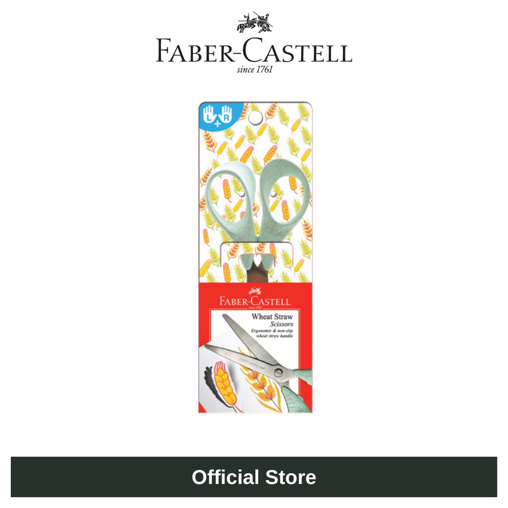 [Faber-Castell] Wheat Straw Scissors | Shopee Malaysia