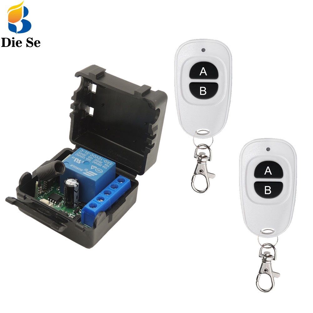 (1+2 Set)433Mhz 12V Remote Control Switch 10A Relay Receiver Module