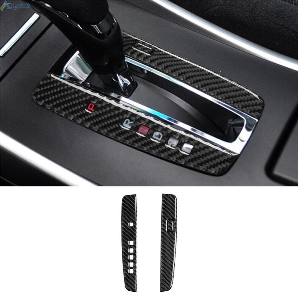 2 Pieces Carbon Fiber Interior Gear Shift Cover Trim For Honda Accord ...