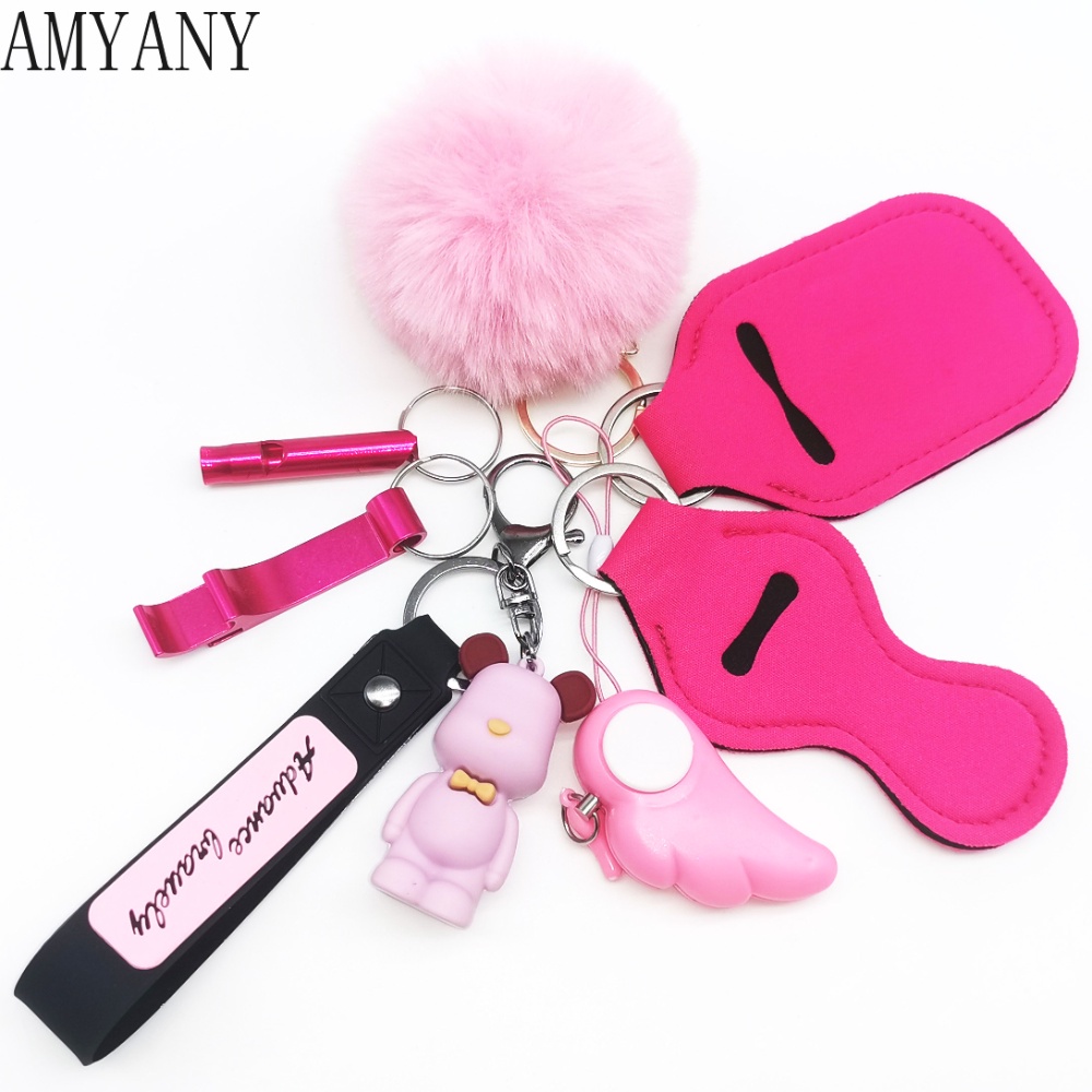Safety Keychain for Set Women Girl Personal Alarm Mini Product Multi Accessories Emo Quick
