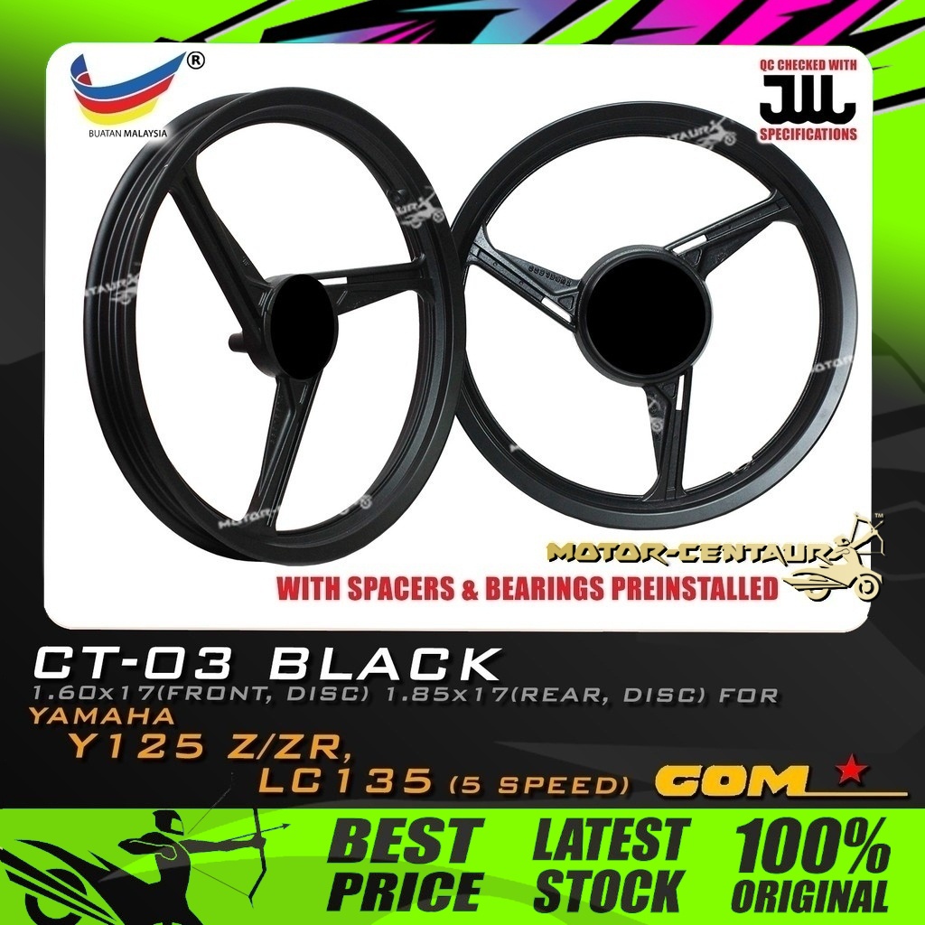 RIM MOTOSIKAL COMSTAR SPORT RIMS CT-03 1.60X17(DISC,F) 1.85X17(DISC,R ...